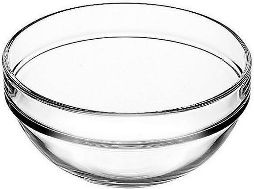 Uniglass Servierschüssel Rund Glas Transparent mit Durchmesser 14cm