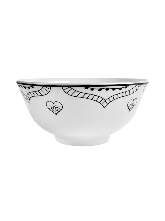 Nava Serving Bowl Round made of Porcelain White with Diameter 15cm