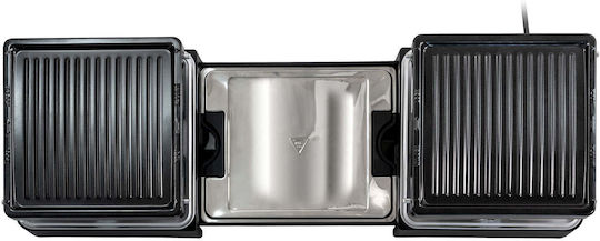 Unold Tabletop Electric Grill Raclette Smooth and Ribbed Plate 1300W 21cmx21cmcm