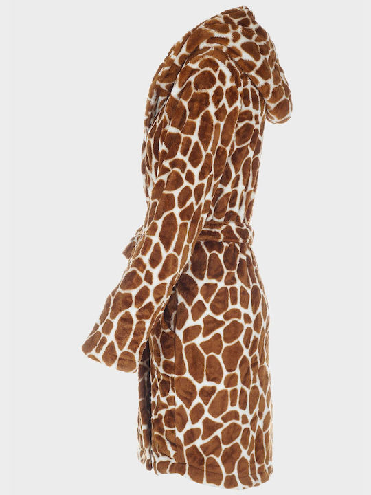 Vienetta Secret Winter Women's Fleece Robe Animal Print