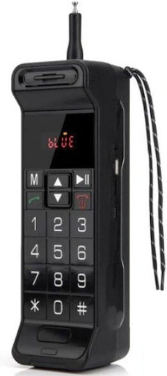Kimiso KMS-216 Ηχείο Bluetooth 5W με Ραδιόφωνο και Διάρκεια Μπαταρίας έως 6 ώρες Μαύρο
