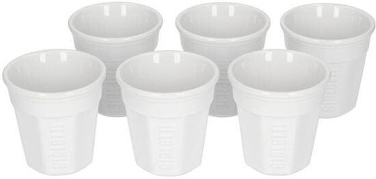 Bialetti Set of Cups Espresso Porcelain White 6pcs