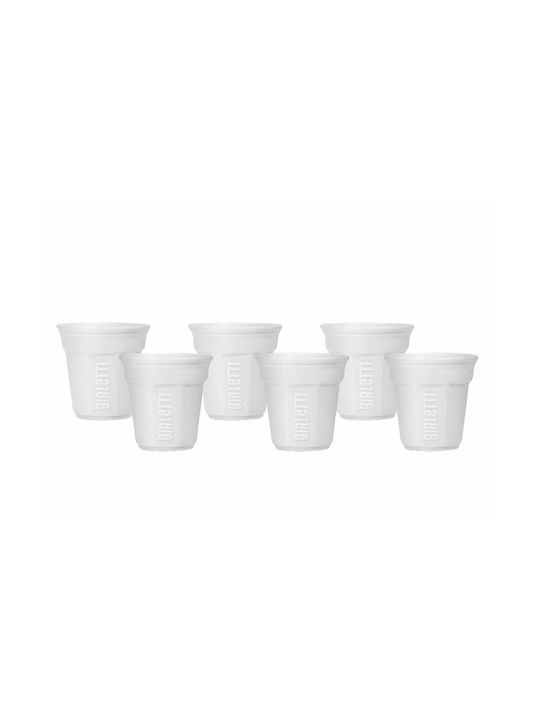 Bialetti Set of Cups Espresso Porcelain White 6pcs