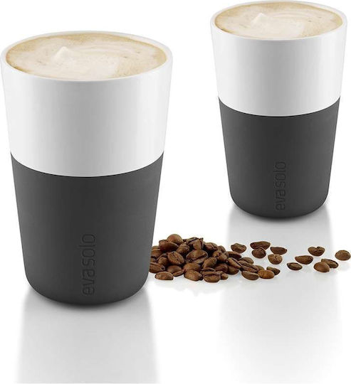 Eva Solo Set Căni Maro Din porțelan Negre 360ml 2buc