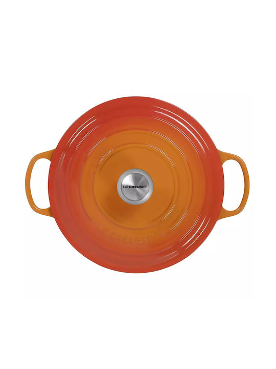 Le Creuset Signature Βαθιά Κατσαρόλα από Μαντέμι 6.7lt / 28cm Volcanic