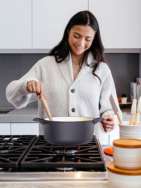 Navaris Deep Pot made of Cast Iron 3.5lt / 24cm