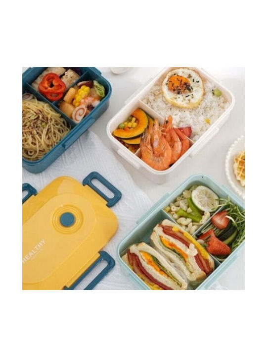 Microwave Plastic Lunch Box Yellow 1200ml