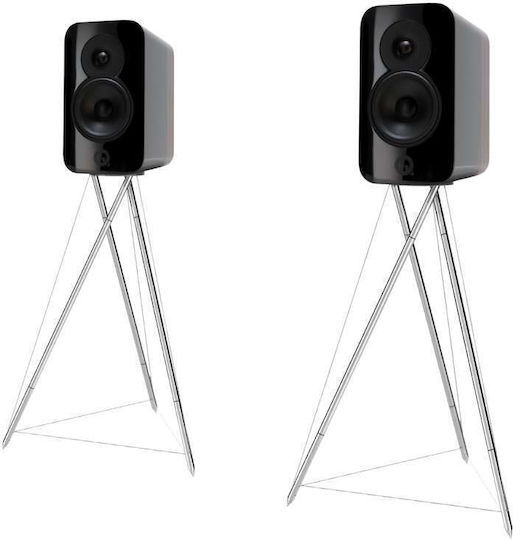 Q-Acoustics Concept 300 Paar Hi-Fi Lautsprecher Buch selbst 2 Anzahl von Fahrern B35.5xT40xH20cm. Gloss Black & Rosewood