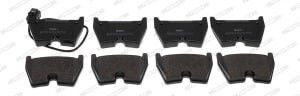 Front Brake Pad Set Ferodo Audi A3 Q3 Tt 2.5 05.13 74.4mm Height 95.7mm Width 16.7mm Thickness