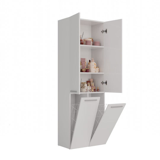 Topeshop Nel 2K DD Στήλη Μπάνιου Δαπέδου Μ60xΒ30xΥ174cm Λευκή