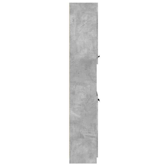 vidaXL Badezimmersäule Wandhängeschrank H32xB34xH188.5cm Gray
