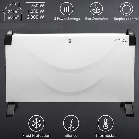 Trotec TCH18E 1410000508 Convector Heater Floor 2000W 52x34.5cm White