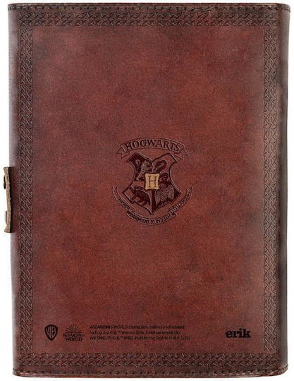 Harry Potter Μπλοκ Σημειώσεων A5 180 Φύλλων με Λευκές Σελίδες Καφέ