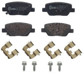 Brembo Rear Disc Brake Pad Set Caliper Screw Accessories Fiat Tipo 1.0-1.6d Height 42mm Width 100mm Thickness 17mm