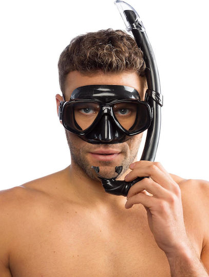 CressiSub Silicone Diving Mask with Snorkel Perla Mare Black