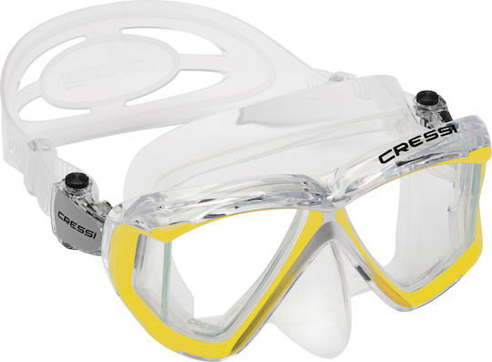CressiSub Liberty Triside Silicone Diving Mask Yellow