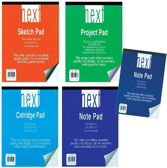 Next Set 10 Notepad 50 Sheets A4 Ruled Blue