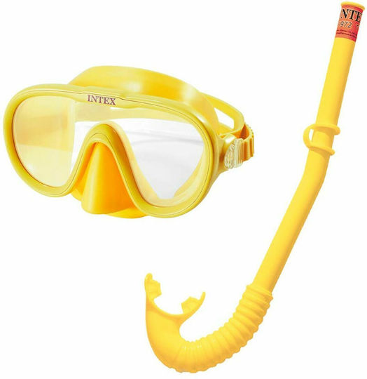 Intex Водолазна Маска със Шнорхел за Деца Reef Rider Синя