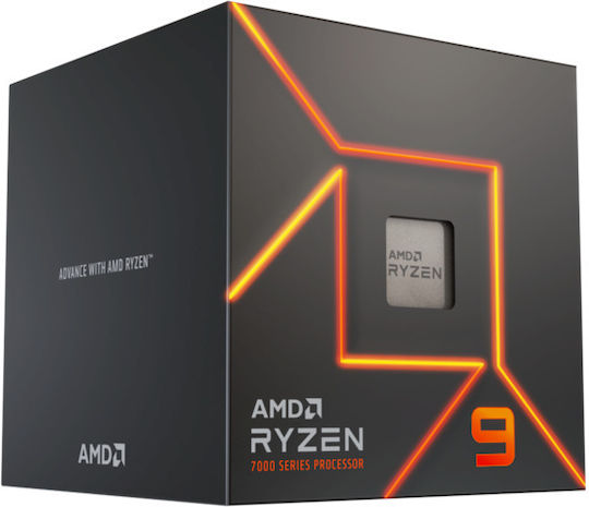 AMD Ryzen 9 7900 3.7GHz Επεξεργαστής 12 Πυρήνων για Socket AM5 σε Κουτί με Ψύκτρα