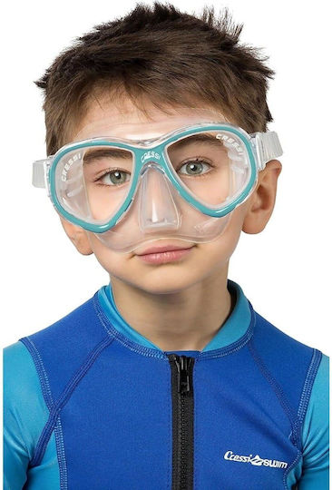 CressiSub Diving Mask with Snorkel Kids Perla Transparent/Aqua