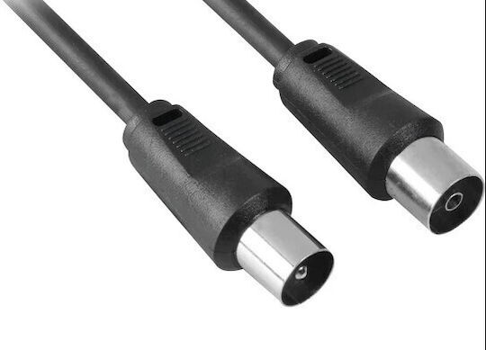 Powertech Antenna Cable Coax male - Coax female Black 10m (CAB-V019) 1pcs