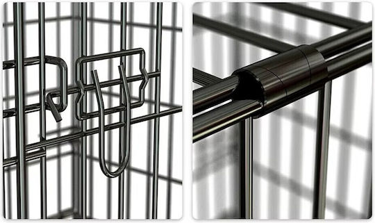 Black Dog Transport Cage 76x53x57cm