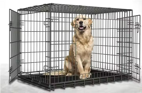 Black Dog Transport Cage 76x53x57cm