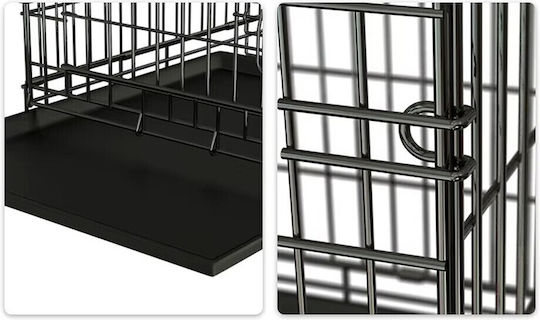 Black Dog Transport Cage 76x53x57cm