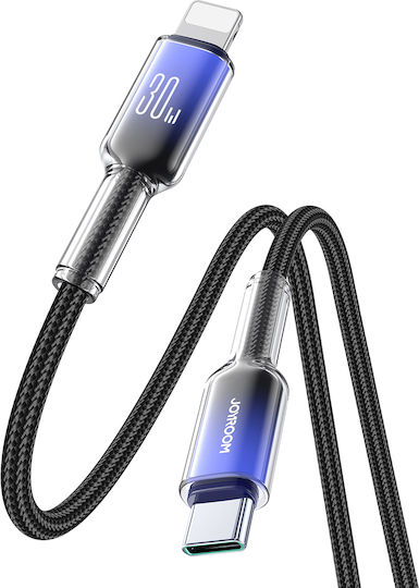 Joyroom Series Braided USB-C to Lightning Cable 30W Black 1.2m