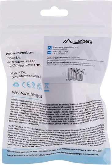 Lanberg Σύνδεσμος Καλωδίων 1τμχ AD-RJ45-RJ45-OU5