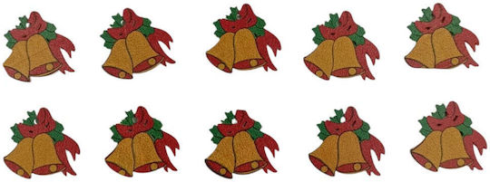 Christmas Craft Decorations Bells 10pcs 3cm