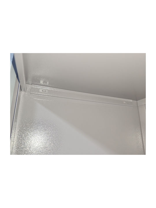Single-Leaf Metallic Cabinet with Locking Capability with 4 Shelves 60x40x195 cm