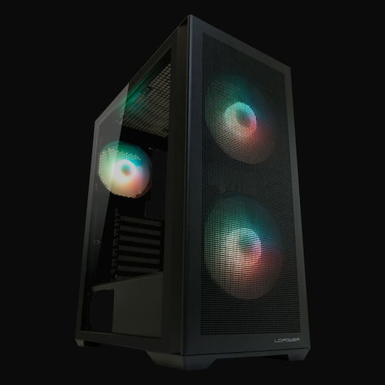 LC-Power 717B Gaming Midi-Turm Computergehäuse mit RGB-Beleuchtung Schwarz