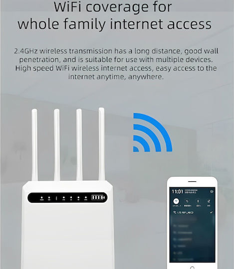 Andowl Q-A10 Безжичен 4G Wi-Fi 5 - Wi-Fi 5 с 4 Порта Ethernet
