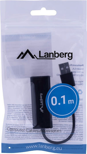 Lanberg NC-0100-01 USB Адаптер За Мрежа С Проводна Връзка Ethernet
