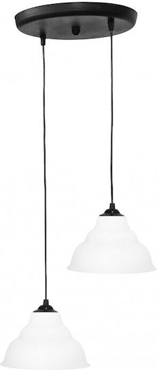 Heronia White Bell Pendant Ceiling Light with E27 Socket 35x35cm