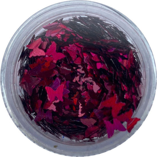 UpLac Butterflies Holo 07 Tinsels for Nails in Red Color