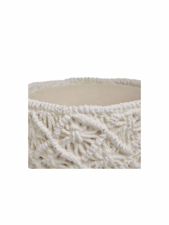 Inart Planter Concrete Beige 15x15x13cm.