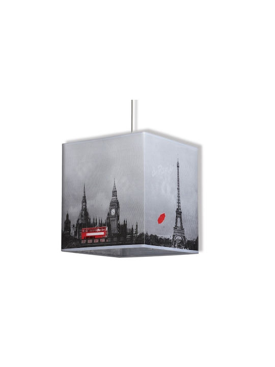 Gallis Paris / London Pendant Κρεμαστό Φωτιστικό Γκρι με Ντουί E27