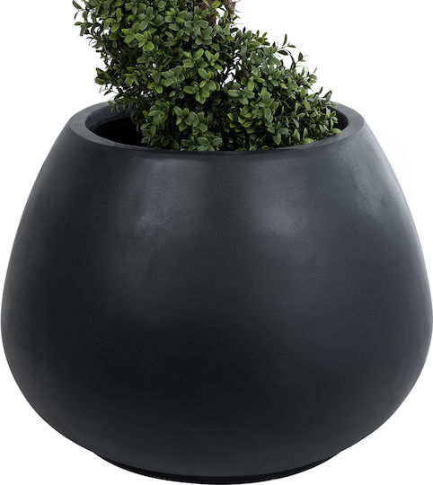 GloboStar Colombo Blumentopf Polyester Schwarz GloboStar Colombo Blumentopf Polyester Schwarz