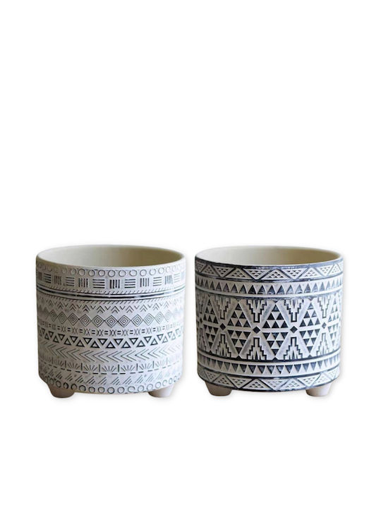 Viosarp Ethnic BW Κασπώ Κεραμικό Λευκό 12x12x11εκ.