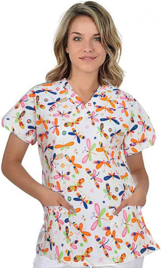 B-Well Bambina Women's Multicolour Medical Blouse Cotton and Polyester