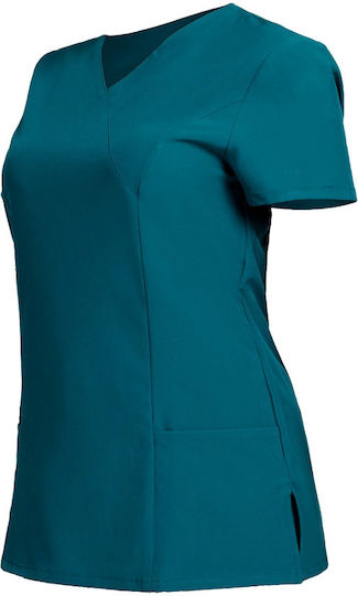Be Unique Nobby Lady Tunic Women's Petrol Blue Medical Blouse