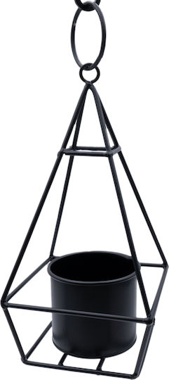 Uncle George Hanging Planter Metal Black 14x14x29cm.