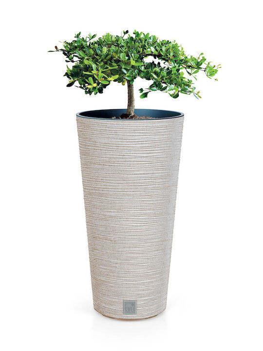 Prosperplast Furu Slim Eco Саксия Пластмаса Бял 25x25x48εκ.