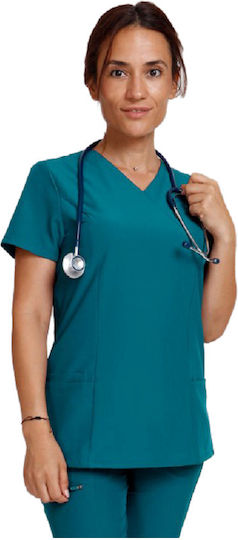 Be Unique Nobby Lady Tunic Women's Turquoise Medical Blouse