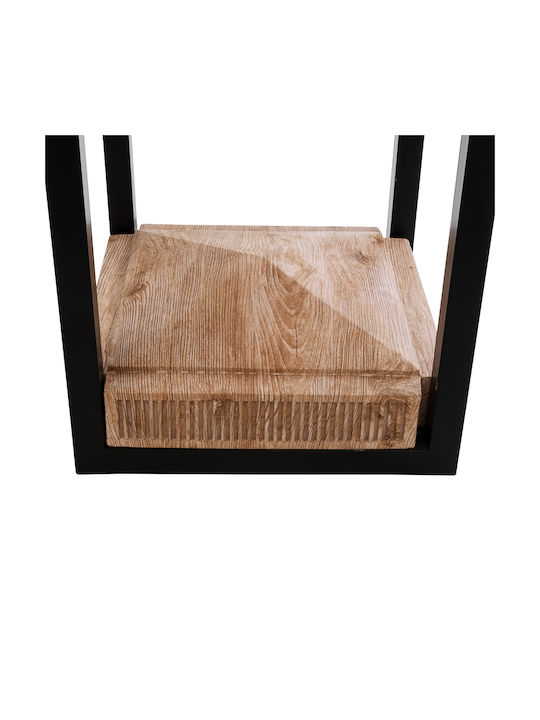 GloboStar Cassiano Planter Metal Brown with Stand 36x36x90cm.