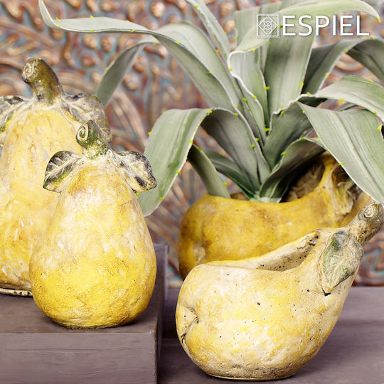 Espiel Planter Ceramic Yellow 20x20x20cm. Pear