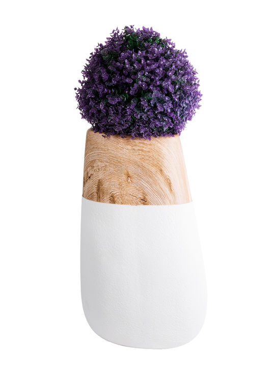 GloboStar Pandora Planter Polyester White with Stand 45x45x72cm.