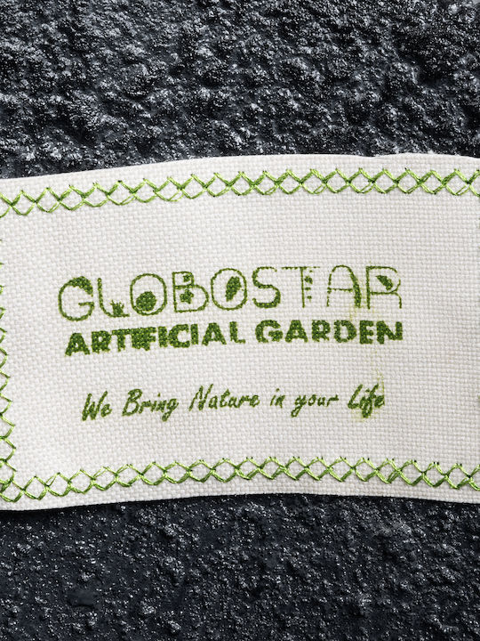 GloboStar Chloe Übertopf Polyester Schwarz mit Gestell 45x45x90εκ.